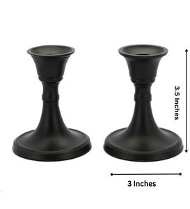 Candelabro Cónico de Aluminio Nórdico con Recubrimiento Negro, Portavelas al por Mayor, Objetos Decorativos, Artículos de Decoración Navideña - Product Image 5