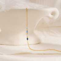 Bracelet tennis minimaliste en argent sterling 925 et or massif 18 carats, personnalisé avec pierre de naissance, bijou personnalisé, cadeau d'anniversaire et de fête pour femme