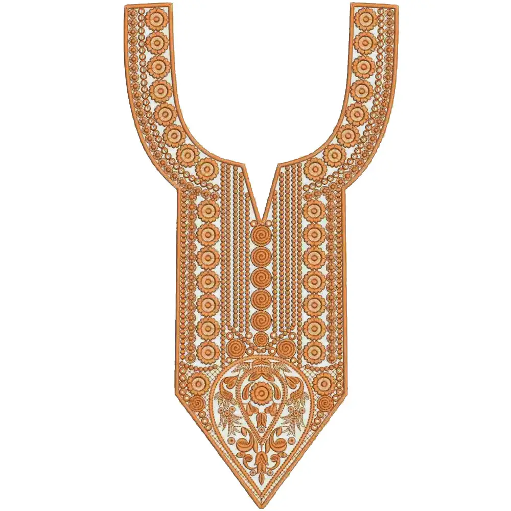 High quality hand embroidery neck design bridal applique for wedding party dress