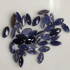 Iolita Natural de 10x5 mm, Corte Marquesa, Color Morado, Piedra Preciosa Suelta de la Mejor Calidad, Efectos Pleocróicos para la Fabricación de Joyas - Product Image 3