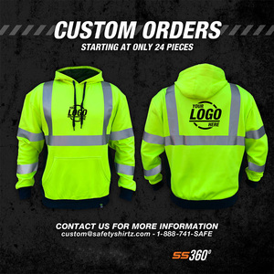 Chaqueta de seguridad ligera para hombre, ropa de trabajo transpirable de algodón reflectante de alta visibilidad, cinta reflectante con logotipo personalizable OEM - Product Image 5