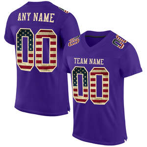 Maillot de football américain fabriqué au Pakistan léger respirant séchage rapide uniforme de lycée chemise ensemble à manches courtes - Product Image 4