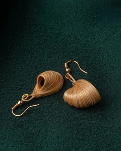 Vente chaude Élégant Ethnique Fabriqué À La Main En Bambou Shell Hoop Boucles D'oreilles Écologique Unique Bijoux pour Les Occasions De Fête Décontractées - Product Image 3