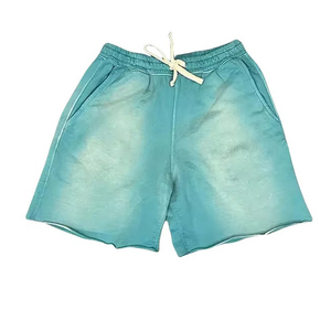 Short de survêtement unisexe Custom Essentials Short de survêtement en coton baggy avec impression graphique et broderie appliques Short d'été lavé à l'acide pour hommes - Product Image 2