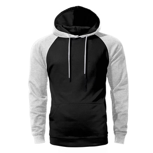 Raglan เสื้อฮู้ดขนแกะผ้าฝ้าย100% แขนยาวพร้อมโลโก้ออกแบบได้ตามต้องการ - Product Image 1