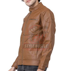 Chaqueta de Cuero para Hombre de Alta Calidad con Logotipo Personalizado al por Mayor, Chaqueta de Cuero Impermeable para Uso en Exteriores, Chaqueta de Invierno para Hombre - Product Image 4