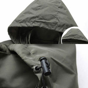 Veste de pluie unisexe haute visibilité réfléchissante imperméable en toile respirante coupe-vent streetwear avec capuche à cordon - Product Image 3