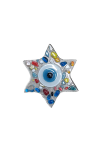 Imán con Diseño de Ojo Turco en Cristal, con Grabado, Forma Redonda, Diseño Moderno, Hecho en Estambul por DAFNI BIG PAZAR - Product Image 2