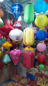 Hoi an Silk <b>Lantern</b> for Indoor Hanging Decoration - Vietnamese Silk <b>Lantern</b> Traditional Hanging <b>Bamboo</b> - Product Image 2