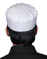 Chapeau de prière musulman Umar Kufi personnalisé avec logo, accessoires en polyester, vente en gros, couvre-chef islamique pour hommes, nouveau design