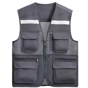 Gilet haute visibilité Construction gris Ansi gilet de sécurité réfléchissant hommes vêtements de sécurité haute visibilité vestes de randonnée Haus Industries - Product Image 6