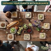 Assiettes carrées jetables en fibre d'arec de 9 pouces – Achat en gros – Vaisselle naturelle, durable, écologique et biodégradable pour la cuisine et les fêtes
