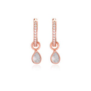 Elegante gota encanto CZ piedra pendientes colgantes plata esterlina 925 turca venta al por mayor joyería fina para mujeres - Product Image 3