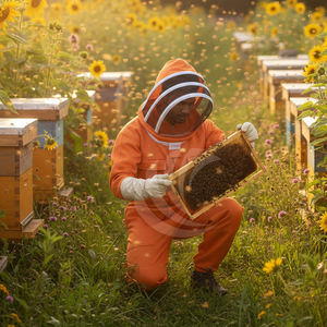 Traje de Apicultura de Algodón Honey Bee Clothing con Doble Cremallera Plegable para Adultos Unisex, Tallas Personalizadas Disponibles - Product Image 4