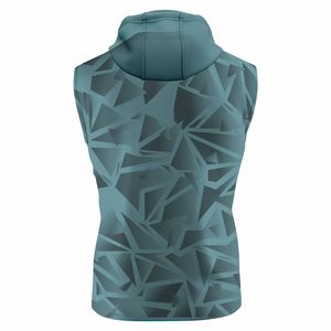 Haute qualité été hommes couleur unie Streetwear sportif sans manches débardeurs à capuche et Shorts - Product Image 4