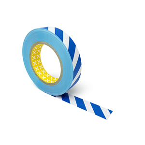 LongLife - Cinta de Marcado de Suelo, autoadhesiva 50mm, Azul/Blanco - Product Image 1