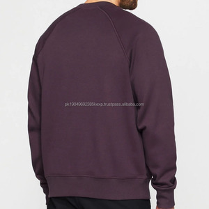 Personalizado de los hombres de algodón sólido de cuello redondo liso gris pulóver sudadera más tamaño polar impreso logotipo diseño al por mayor de primavera - Product Image 5