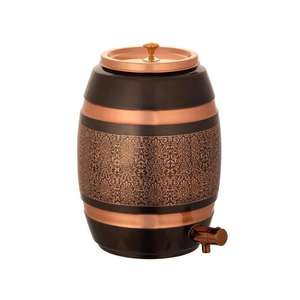 Best Quality Hammered Finish Pure Copper <b>Water</b> <b>Dispenser</b> with Strong Tap for Kitchen and <b>Office</b> Use from Indian Supplier - Product Image 6