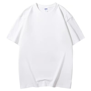 Camiseta Design Pro Club Heavyweight, camiseta personalizada con estampado de pantalla Drop Shoulder 100% algodón Hip Hop, Camiseta lisa de gran tamaño para hombres - Product Image 3