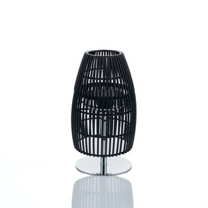 Quemador de incienso de aromaterapia elegante con diseño de rayas de metal con base metálica resistente para uso aromático - Product Image 2