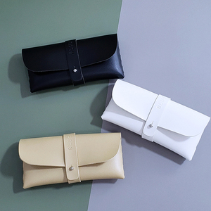 Étui à <span class=keywords><strong>lunettes</strong></span> rectangulaire en cuir PU souple avec bouton-pression, personnalisable avec logo, pour <span class=keywords><strong>lunettes</strong></span> <span class=keywords><strong>de</strong></span> vue, vente en gros, prix usine - Product Image 1