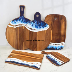 Design classique cuisine décor blocs de coupe fantaisie forme rectangulaire en bois grande feuille à découper conception planche à découper - Product Image 4