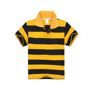 Polos rayés pour enfants de haute qualité Design personnalisé rayé à la mode col rabattu élégants polos pour enfants de BD - Product Image 5