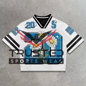 Camiseta Deportiva de Fútbol Americano Personalizada con Cuello Redondo y Manga Corta, Talla Grande, Logotipo Personalizado, Antibacteriana, Transpirable y de Secado Rápido - Product Image 6