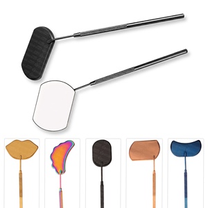 Espejo de Maquillaje de Acero Inoxidable con Forma de Corazón para Observación y Examen de Extensiones de Pestañas, Mango Largo Ergonómico y Duradero - Product Image 3