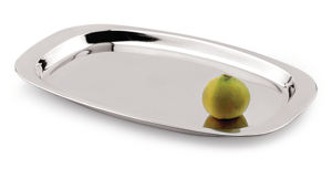 Classic Eco-Friendly Stainless Steel Oval Food Serving Platter <b>Star</b> Bowl with <b>Star</b> Tray - Product Image 2