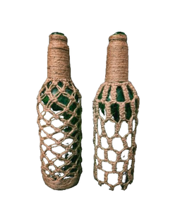 Bouteille de jute d'aspect moderne en jute et herbe de mer élégante pour la décoration d'hôtel à la maison en vente en gros pas cher bouteille de vin en jute - Product Image 3