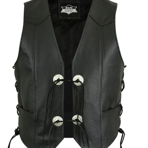 Gilet en cuir de haute qualité pour hommes avec boucle Conchos Produits en cuir haut de gamme - Product Image 1