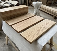 Bande de roulement d'escalier en bois massif de chêne blanc moderne conception traditionnelle de Bullnose pour la balustrade intérieure marches en bois ZSZST-03 d'escalier