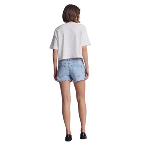 Women's Mid Waist <b>Vintage</b> Distressed Ripped Washed Denim Boyfriend Shorts Summer Casual Fashion Sexy <b>Mini</b> OEM Denim Shorts - Product Image 4