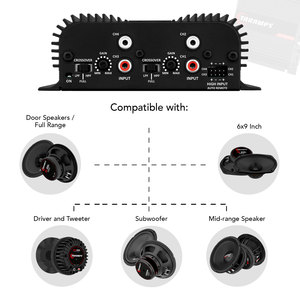เครื่องขยายเสียงรถยนต์ Taramps TS 400x4 สีดำ พร้อมระบบอินพุตอัตโนมัติระดับสูง กำลังขับ 400 วัตต์ RMS 2 โอห์ม 4 แชนแนล ระบบเสียงเต็มช่วง - Product Image 5