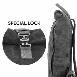 Leather Canvas Luxury <b>Backpack</b> Large Capacity Travel School Laptop Unisex Lightweight Eco-Friendly Design LCBP-0053 - Product Image 4