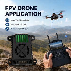 Transmisor de Video VTX FPV de 3.3GHz y 5W, Largo Alcance, Alta Potencia, con Ventilador Integrado para Drones FPV UAV - Product Image 5