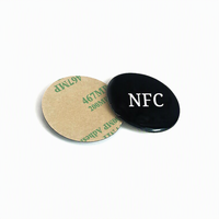 Carte en époxy cristalline RFID NFC 13,56 MHz, autocollant NFC pour médias sociaux, étiquette RFID adhésive Ntag 213 215 216, étiquettes NFC anti-métal