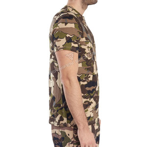 Camiseta personalizada de camuflaje con cuello redondo para hombre, tela de Jersey de algodón 100% de alta calidad con logotipo personalizado y etiqueta de cuello, impresión Digital - Product Image 5