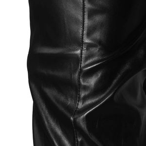 Nouveau modèle Skinny Fit pantalon en cuir véritable tenue décontracté respirant de haute qualité pantalon en cuir personnalisé hommes - Product Image 5