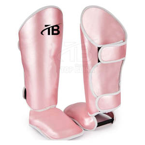 Espinilleras de boxeo para adultos personalizadas directas de fábrica, protectores de empeine de cuero de alta calidad para luchar contra el equipo de protección Premium - Product Image 1