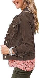Custom <b>Quilted</b> Denim Jackets for Women Breathable Woven Long Clothing with Embroidered Logo Directly Exported From BD - Product Image 3