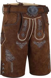 SHORT BAVAROIS LEDERHOSEN CUIR DAIM TRACHTEN HOMME PORTE LE SHORT OKTOBERFEST - Product Image 6