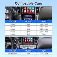 Modul Kotak Pencerminan Layar Wireless Carplay Autoabc untuk Infiniti Q50L QX50 QX60 Patrol Android Auto Kontrol Suara Garansi 1 Tahun