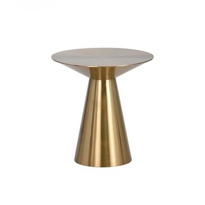 Table ronde en métal moderne et de luxe en pierre à double rangement Vente en gros Fabriqué en Inde Bureau Maison Chambre Restaurant hôtel - Product Image 4