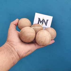 Handcrafted Natural Oak <b>Wooden</b> <b>Balls</b> Smooth Polished Decorative Spheres <b>for</b> <b>Crafts</b>, Home Decor & DIY Projects - Product Image 2