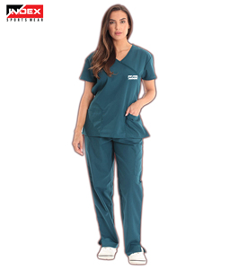 Uniformes hospitalarios Conjuntos de enfermería Uniforme de enfermera Conjunto para mujeres Diseño moderno Conjuntos médicos de manga corta - Product Image 3