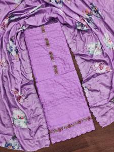 Costume de robe en soie pure pour femmes Chinon avec broderie peinte à la main tissu non tissé quatre saisons accessoires ethniques - Product Image 2