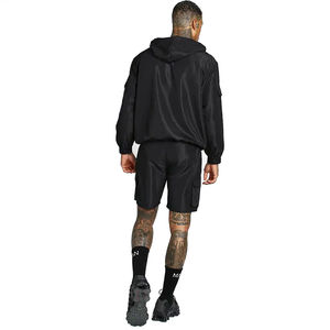 Ensemble survêtement homme en deux pièces, veste courte coupe-vent d'hiver personnalisée, respirante, en polaire, polyester et coton, streetwear - Product Image 5