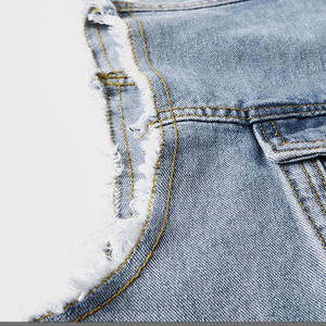 Chaleco vaquero ajustado para hombre con diseño Oem de alta calidad, ropa informal sin mangas, chaleco vaquero en colores sólidos - Product Image 5